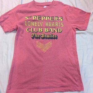 The Beatles Sgt. Pepper's Diamente Embellished TShirt SIZE MEDIUM Red